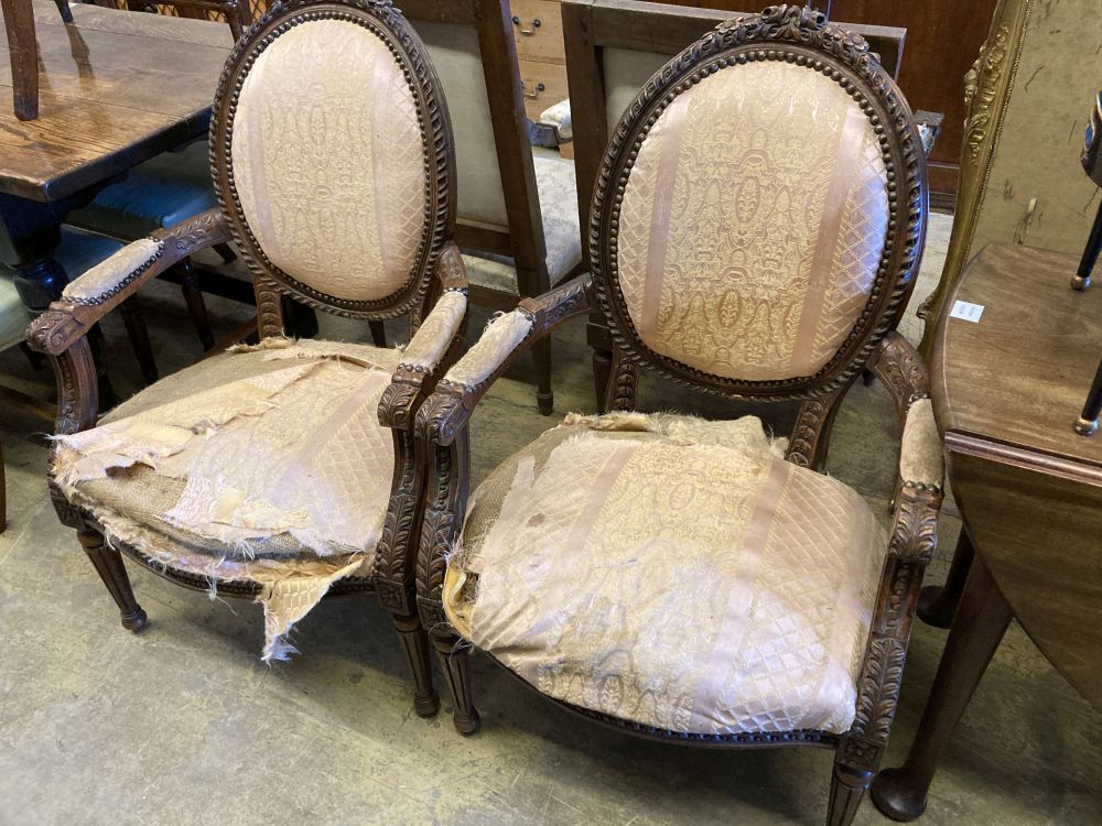 Two pairs of fauteuils